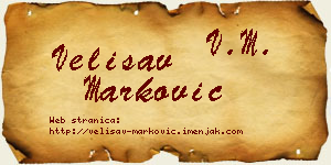 Velisav Marković vizit kartica